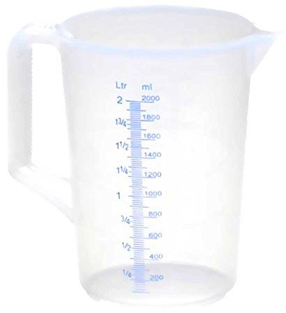 hünersdorff Messbecher Plastik 2l transparent 190g 937000 4007228937008
