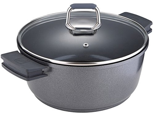 San Ignacio Q1940 Cacerola con Tapa, Aluminio Forjado, Gris, 24 cm