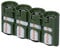 Powerpax Battery Caddy CR123 4 Pack Green