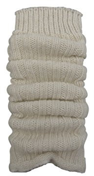 1 Paar Grobstrick-Stulpe mit Alpakawolle Legwarmers für Teenager und DamenCH-354 (wollweiß)