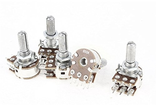 5 Stück 50 K Ohm 6 Terminals Dual Linear Rotary Taper Potentiometer de