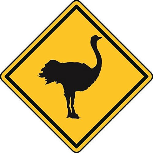 U24 Aufkleber Vorsicht Strauß 20 x 20 cm Autoaufkleber Sticker