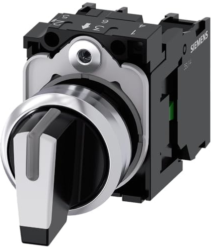 Siemens SIRIUS ATC Selector Schwarz Weiß i-o-ii momentaneo 1 NA 1 NA Schraube