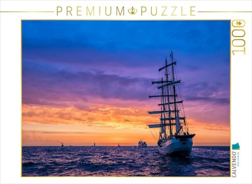 CALVENDO Puzzle EIN Motiv aus dem Kalender Windjammer auf der Ostsee im Abendlicht | 1000 Teile Lege-Größe 64 x 48 cm Foto-Puzzle für glückliche Stunden