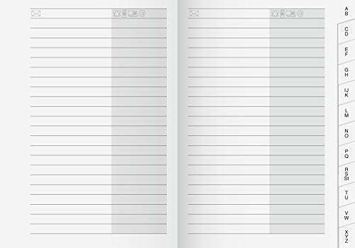 Brunnen 1070031 Adress-Registerheft für Kalender, 32 Seiten, 92 x 139 mm