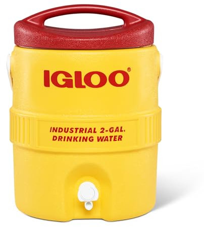 IGLOO Tanica per bevande 2 galloni, tanica per acqua isolata con rubinetto ca. 7,5 l, contenitore per bevande, dispenser per bevande per campeggio, sport e tempo libero