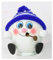 Dekohelden24 Räucherfigur Schneeball mit hellblauer/weisser Strickmütze
