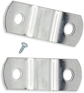 1/4 Depth --- Offset Mounting Canvas Z Clips for Picture Framing -- #6 X 3/8 Pan-Head Screws Included -- Pack of