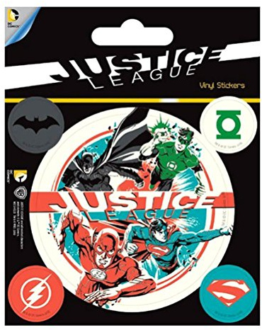 Pyramid International DC Comics (Justice League) Vinyl-Aufkleber, Papier, mehrfarbig, 10 x 12,5 x 1,3 cm