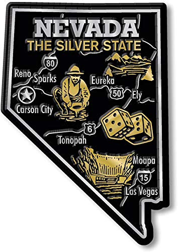 Riesige Staatskarte Magnet – Nevada