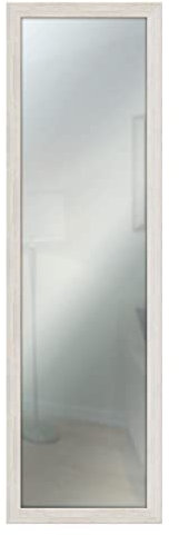 Lupia - Specchio da Parete Mirror Shabby Chic 38x121 cm Colore Beige Avorio, specchiera per Camera da Letto, Soggiorno, Ingresso, Verticale o Orizzontale