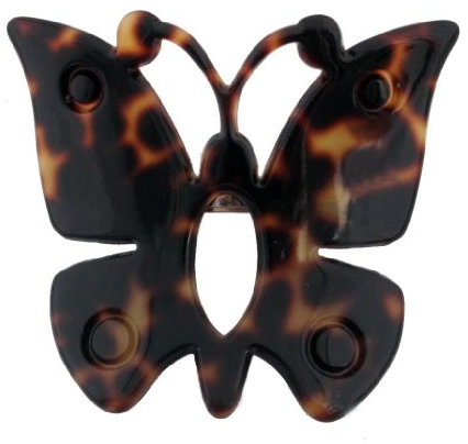 Caravan Butterfly In Your Hair Oh Yes Handmade Engraved Barrette In Tortoise Shell Or Tokyo