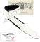 Walker & Williams g-08 Eggshell Gitarrengurt weiß gepolstert mit Handschuh Rückseite Leder