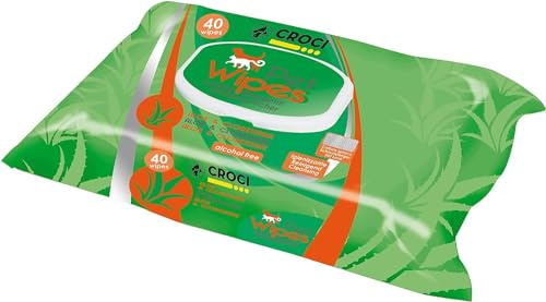 Croci Gill 's Reinigungstuch Aloe Chlorhexidin für Hunde 40-teilig – Lot de 4