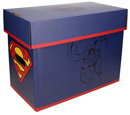 SD TOYS - Superman, Box with Lid for Comics, Violet, 22 x 30 x 41 cm