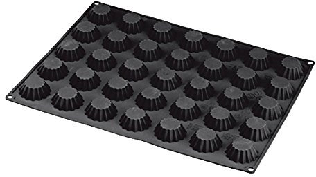 HappyFlex hf04504 Impresión, tartaletas cannellate, 35 Piezas, 40 x 30 x 3.7 cm, Black