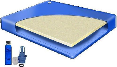 Better Sleep Queen Größe 60 x 84 Semi Waveless Wasserbett Matratze W/A 113,4 g Flasche Premium Klar Flasche Klimaanlage & Fill Kit Adapter