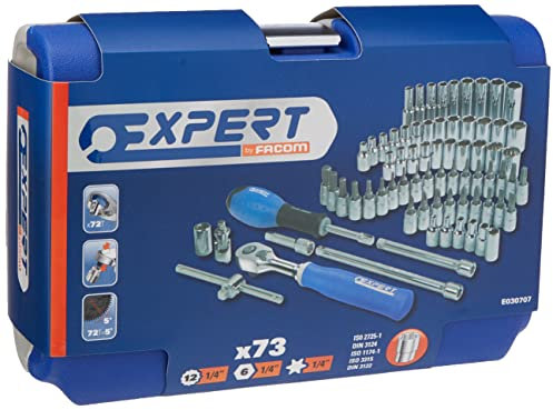 Britool Expert de Facom E030707B Juego de unidades de enchufe de 1/4 de pulgada (73 piezas)