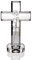 CRISTALICA Glaskreuz mit Rose Kruzifix Statur Religious 21cm Bleikristall