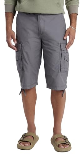UNIONBAY mens Cordova Belted Messenger - Reg and Big Tall Sizes Cargo Shorts, Grey Goose, 40 US