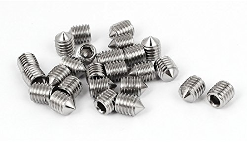 sourcing map 25 Stück M8x10mm Kegelspitze Sechskant Sockel Roden Schrauben Edelstahl de