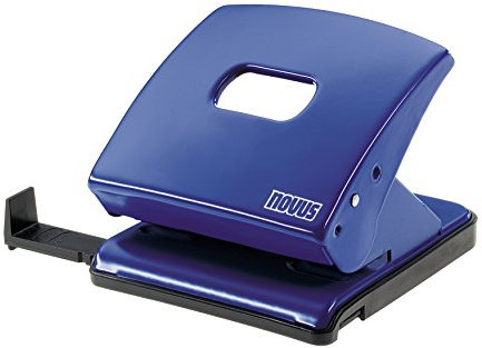 Novus C 225 Bürolocher (locht bis zu 25 Blatt Papier, Vollmetallgerät) blau