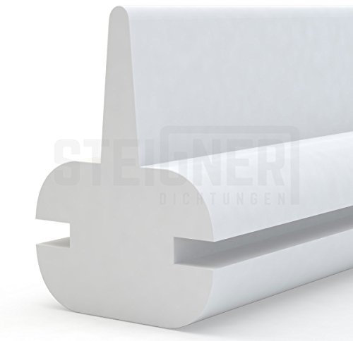 STEIGNER Duschdichtung Duschkabinen Dichtung 110cm SDD01 WEISS - Silikon Wasserabweiser Silikondichtung Dusche Dichtprofil Duschabtrennung Schwallschutz Glastürdichtung Duschkabine
