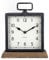 21CM Contemporary Rustic Metal Wood Square Mantel Mantle Clock