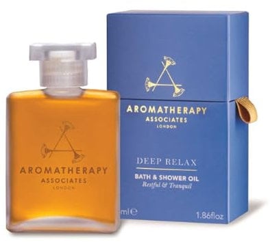 Aromatherapy Associates Bade- und Duschöl, Luxus-Spa, natürliches Bad, Badeöl, vegan, tierversuchsfrei, umweltfreundlich (Deep Relax Bade- und Duschöl, 55 ml)