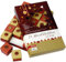 ROTH Adventskalender zum Befüllen - 24 Adventskästchen mit Knopf, 24 Boxen mit Zahlen-Beschriftung zum selbstfüllen