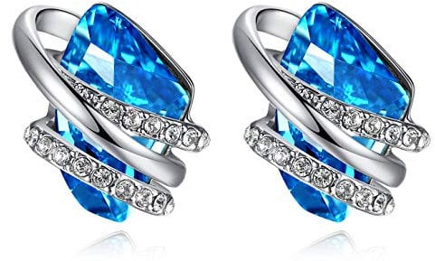 [Presentado por Miss Nueva York] Los pendientes de Wish Stone de Leafael están hechos con cristales de Swarovski, forma focal, níquel/plomo/hipoalergénico, caja de regalo de lujo