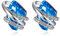 Leafael Wishstone Crystal Stud Earrings for Women, Birthstone Crystal Earrings with Healing Stones, Silver-Tone or Rose Gold Earrings, Allergy-Free Jewellery for Women with Gift Box