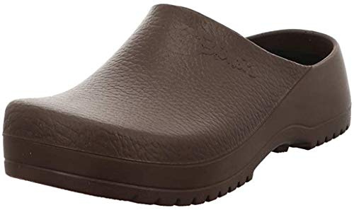 Größe 35 Birkenstock PU-Clogs Braun Super Birki Obermaterial Polyurethan Futter Polyurethan Fussbett Kork/Textil rutschhemmende Laufsohle aus Polyurethan Fußbett bei 30°C und Schuh bei 80°C waschbar 68061