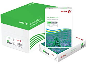 Xerox Recycled Pure+ Papier 003R98756 - DIN A4 80 g/m² - Kopierpapier für Laserdrucker und Kopierer - aus 100% Altpapier - 5er-Pack mit 2500 Blatt - weiß - Blauer Engel zertifiziert