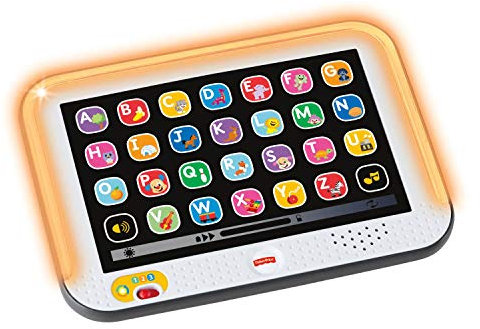 Fisher-Price Lernspaß, Lernspielzeug für Kleinkinder, Smart Stages Tablet Computer-Attrappe mit Musik und Leuchtfunktion für Kinder ab 1 Jahr, Version: Französisch, CDG56