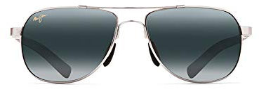 Maui Jim Unisex Sunglasses, Gry guardrails Silver, M