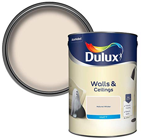 Dulux Matt Emulsion Paint For Walls And Ceilings - Natural Wicker 5L