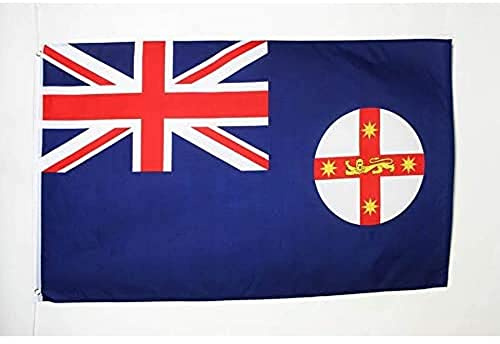 AZ FLAG - Bandera Nueva Gales Del Sur - 150x90 cm - Bandera Australiana – Australia 100% Poliéster Con Ojales de Metal integrados - 110g - Colores Vivos Y Resistente A La Decoloración