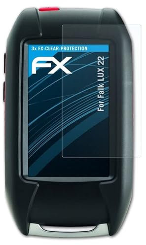 atFoliX Schutzfolie kompatibel mit Falk LUX 22 Folie, ultraklare FX Displayschutzfolie (3X)