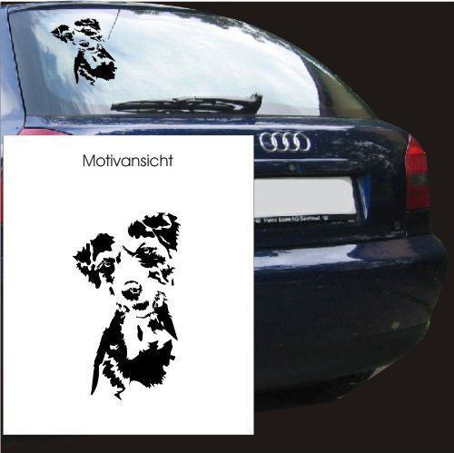 blattwerk-design, KFZ-Aufkleber, Jack Russel, Hunde, Hunderasssen, Russel (M071 Grau)