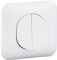 Schneider Electric S260214 Ovalis - double va-et-vient - 10AX - Blanc RAL9003 - fixation par vis