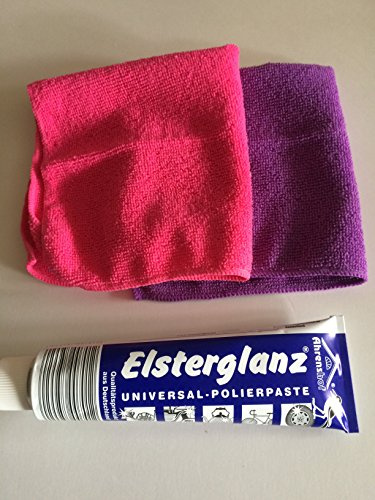 Elsterglanz Universal Polierpaste 150 ml und 2 Microfasertücher