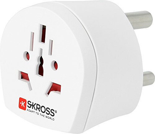 SKROSS 1.500224-E Monde à Afrique du Sud - Adaptateur de Voyage Universel pour l'Afrique du Sud - Tension et Puissance : 100V - 1600W/250V - 4000W - Protection Anti Choc Electrique