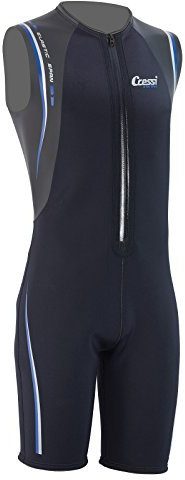 Cressi Termico Man Wetsuit 2 mm, Muta Shorty in Neoprene High Stretch Uomo, Nero/Blu, XXL/6