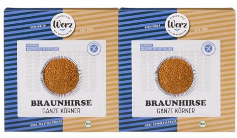 Braunhirse, ganze Körner, glutenfrei 2 x 500 gr