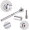 DOBO® Set Universale Chiave a bussola avvita svita 7-19 mm dadi bulloni Trapano Adapter Socket Iron Bar multifunzionale set con cricchetto incluso