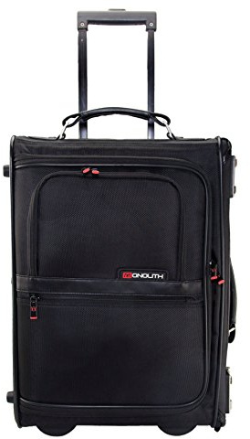 Monolith Valise Trolley Pilote Case, Business et Voyage, Fermeture à Codes, pour PC de 14 à 17 Pouces, Trolley à roulettes poignée rétractable, Revêtement Tissu Nylon Noir