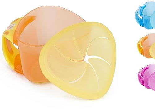 Vital Baby Snackbox/Greifbox/Snackschale mit Lamellendeckel und Griff für Kinder - Snack Becher als praktische Lösung um Snacks krümelfrei aufzubewahren, zu Hause und unterwegs