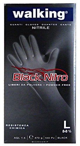 Guanti Monouso in Nitrile Black Nitro walking Brenta L (Large) 8-8½