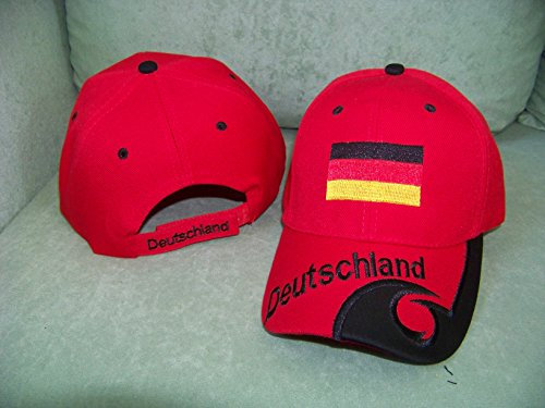 DEUTSCHLAND Fanmütze , Basecap  Deutschland  rot , EM , WM